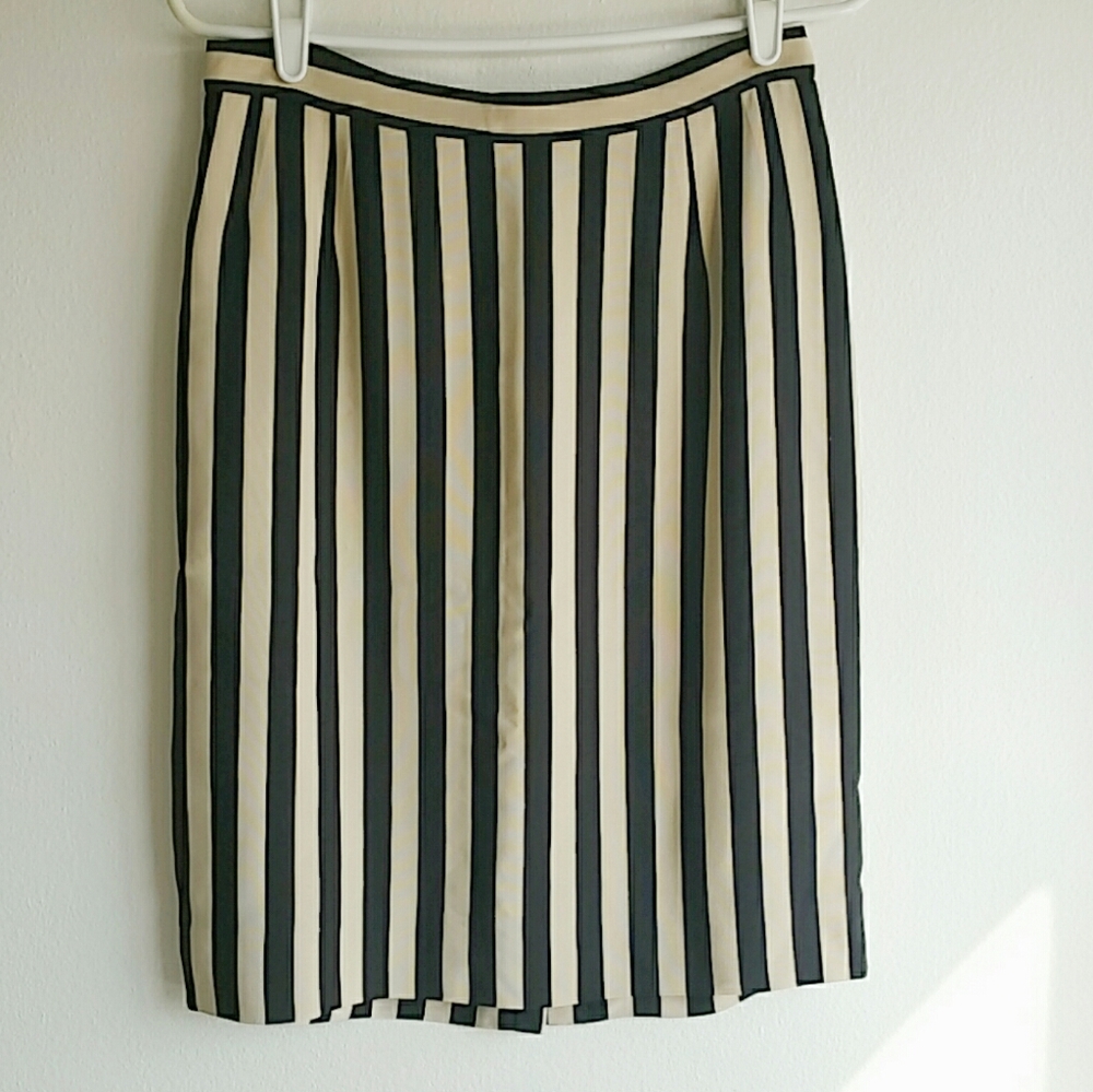 Salvatore Ferragamo Striped Pencil Skirt